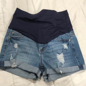 Pink Blush Maternity Shorts